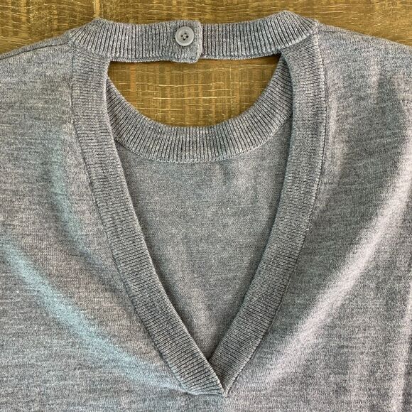 Wayf Heather Gray Open-Back Sweater - Picture 7 of 12